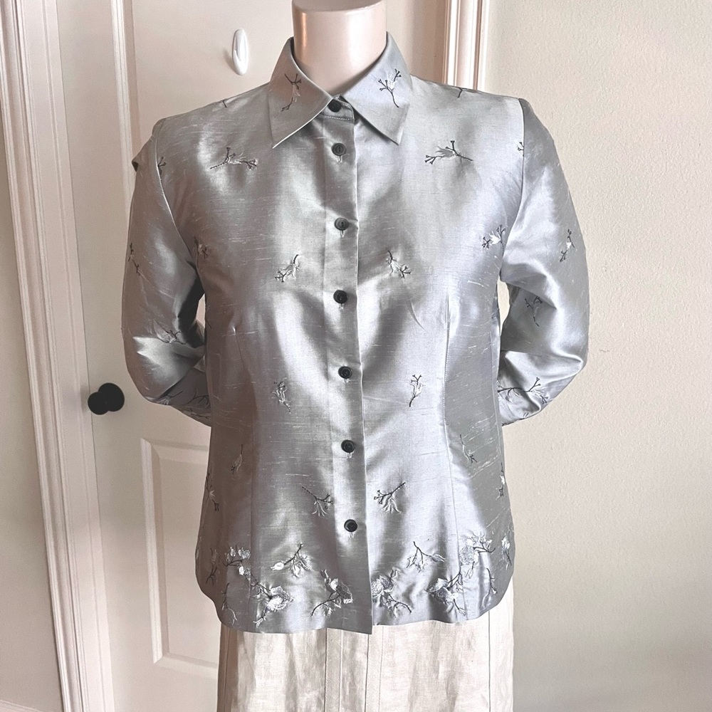 NWT Ann Taylor Loft Silk Blouse Top 6 $ 79